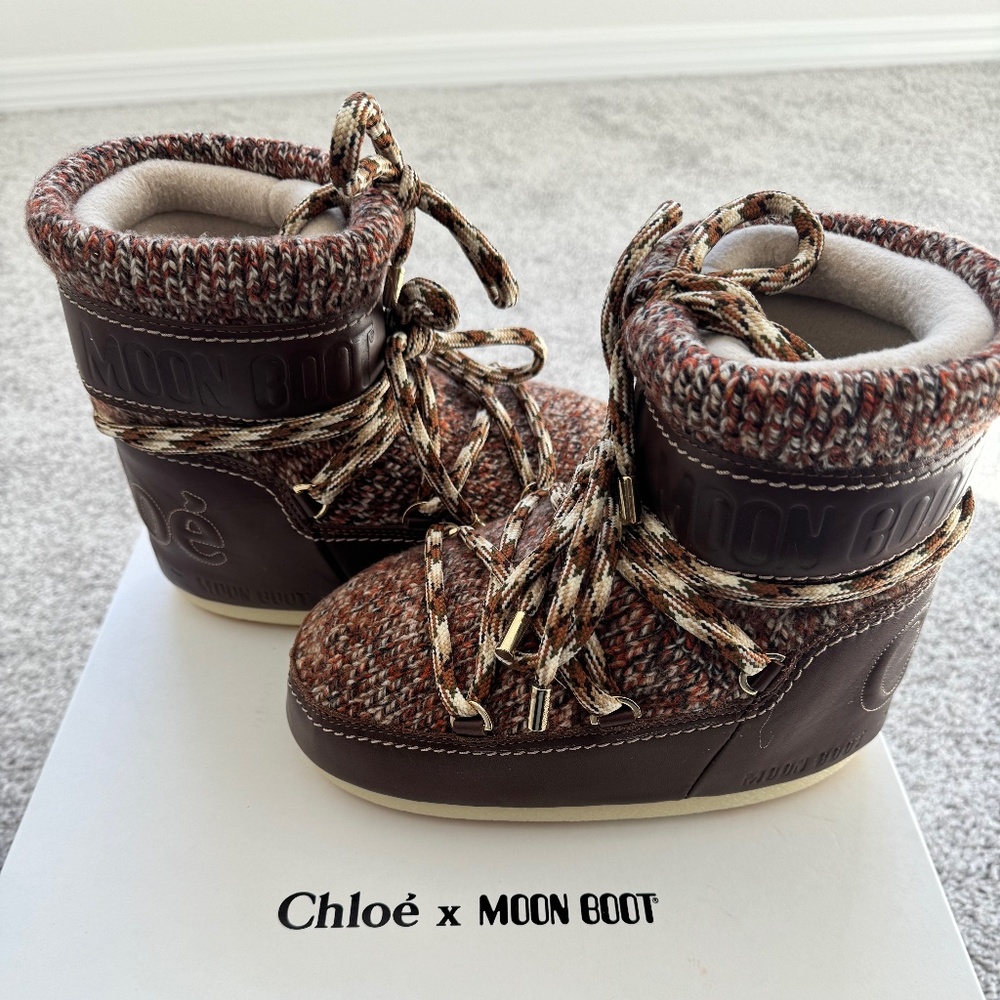 Chloe x Moon Boots Snowboots W37 - Picture 3 of 3